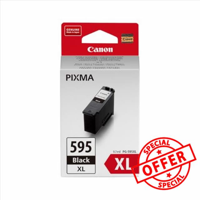 Canon Ink - PG-595 XL Genuine Printer Ink Cartridge - Prints Up to 300 pages (1 x XL Black Cartridge) - Compatible with PIXMA TS Printers