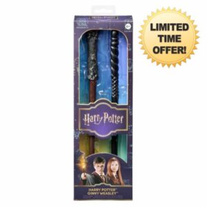 The Noble Collection Twin Pack Harry & Ginny Collectible Toy Wands