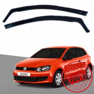 Wind Deflectors Set Compatible With VW Polo MK5 3-Door 2009-2017 6R/6C | 2-Piece Tinted In-Channel Window Visors