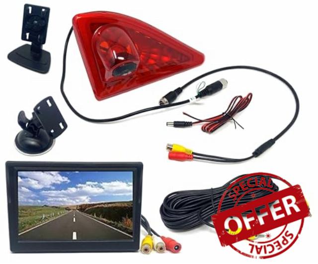 Dolphin Automotive Reversing Camera Fits Renault Master Van 3rd Generation 2010-2024 (Camera With 5" Monitor)