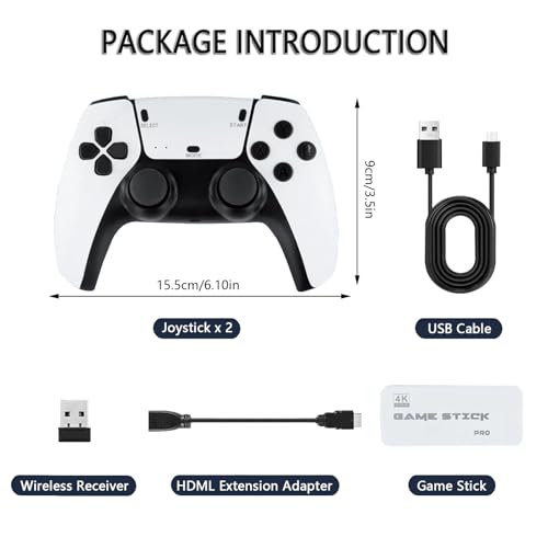 2.4Ghz Wireless Controller 4K-HDMI Output Plug and Play Video Game Console