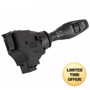 Wiper Stalk Steering Column Switch for Ford Fiesta Mk6 2008-2017 CB1 CCN OEM Number 1537625 8A6T-17A553-AC ABS Black Replaceme