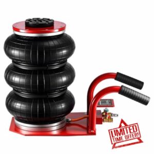 Air Bag Jack 3.5 Ton Capacity Pneumatic Heavy Duty Quick 3-5 Second Car Lifting Jack Triple Bag 16.5-40cm/16 Inch Lifting Range for Automotive Repair Shop and Garage Use Universal