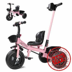 2 in 1 Kids Trike with Parent Handle for 1-4 Years