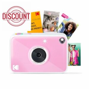 KODAK Printomatic+ Instant Print Digital Camera (Pink) 10MP Portable Camera with Interactive RGB LED Status Indicator