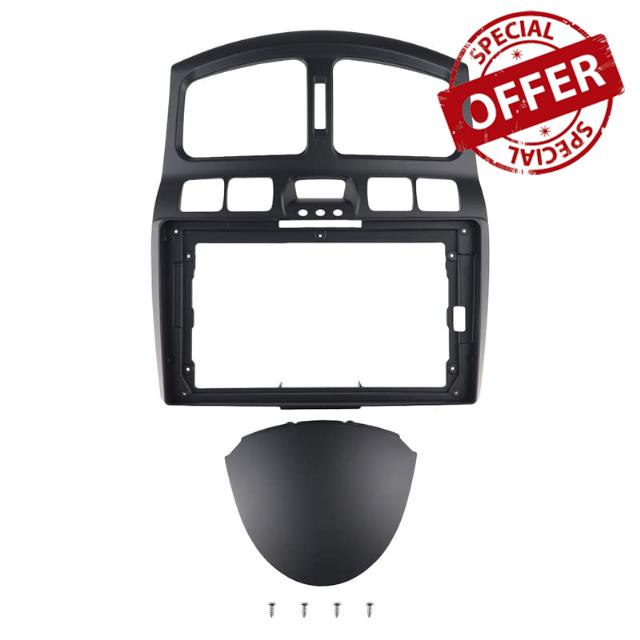 Fits for Hyundai Santa Fe 2000-2006 Car Radio Stereo Fascia Frame Double DIN 9 inch Dash Installation Mounting Ki