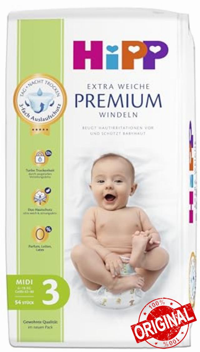 Hipp Extra Soft Premium Nappies Size 3 (Midi
