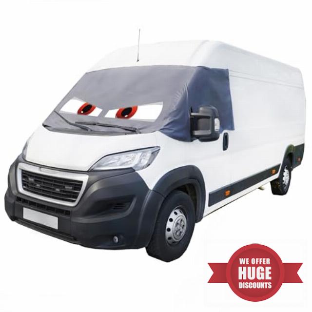 UK Custom Covers Compatible With Fiat Ducato Screen Wrap With Eyes (2006 On) Front Windscreen Cove