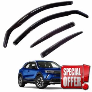 Team HEKO Wind Deflectors for Vauxhall Mokka 2020- Front & Rear Set of Window Deflectors Accessories UV & Scratch Resistant Acrylic In-Channel Fitting ISO Certified Air Ventilation & Rain Protectio