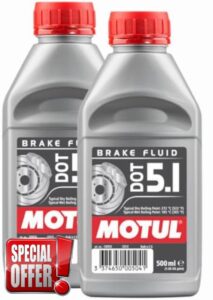 WOL-Dot 5.1 Fully Synthetic Brake Fluid Bottle 500ml -100950 - Fully Synthetic Premium Quality Brake Fluid - High Wet Boiling Point (2 Units)