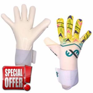 Pro Goalkeeper Gloves Slim Hybrid Cut Internal Grip Dots Wrist Strap Colourful features Neoprene and Latex backhand Sizes 7-11 Adult Junior Kids Youth 4mm Professional Contact Latex