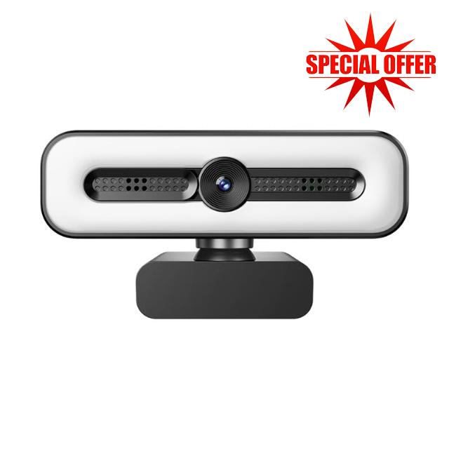 4K UHD Ring Light Webcam for PC