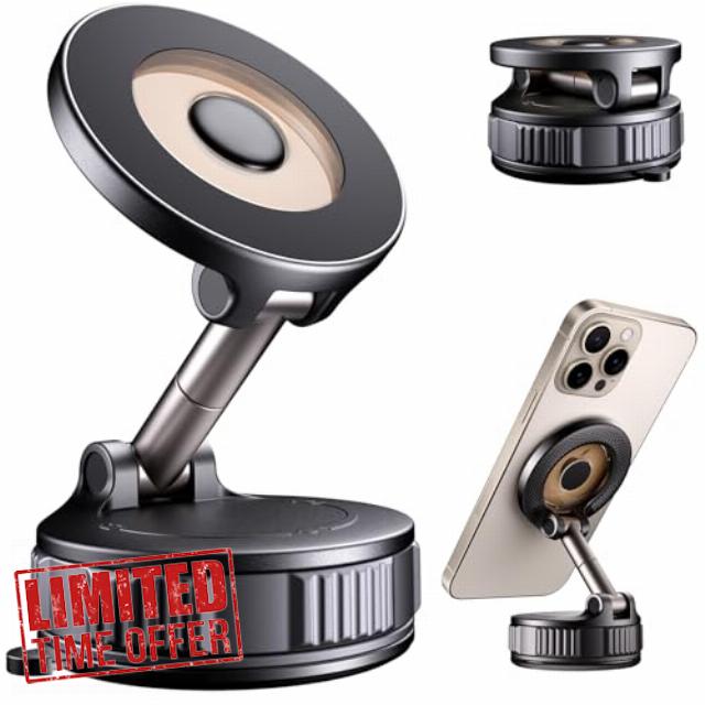 Vacuum Magnetic Phone Holder for Car /Gym/Mirror
