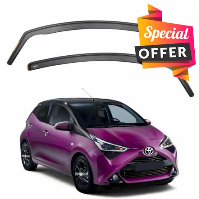 iSpeed Wind Deflectors For Toyota Aygo MK2 2014-2022 5-Door Hatchback 2pc Tinted