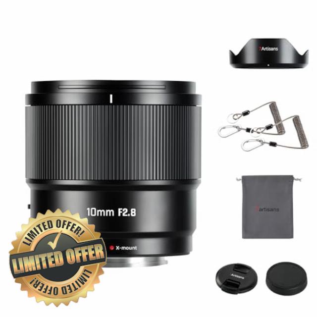 7artisans AutoFocus 10mm F2.8 APS-C Wide-Angle Lens F2.8 Large Aperture Support Automatic/Manual Face/Eye Recognition Compatible for Fujifilm FX Camera Fuji X-H/T/T30/S/E/A Series