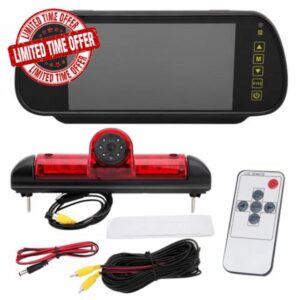 Rear Brake Light Lamp Reversing Camera For Fiat Ducato Mk3 X290 Peugeot Boxer Relay (With 7" Dash Monitor)