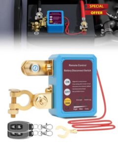 SUPAREE 240A Wireless Car Battery Disconnect 12V Battery Isolator Switch Remote Kill Switch with 2 Remotes Energy Saving Anti-Theft for Car SUV RV Off Road Va