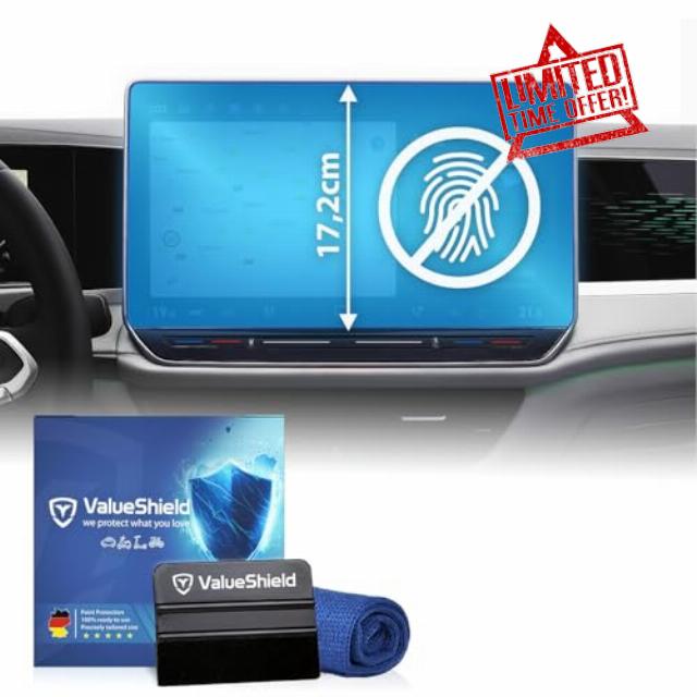 Anti-Fingerprint Screen Protector Matt Suitable for VW ID Buzz 2022-2027: Infotainment 12.9 Inch Discover/Pro Touch Screen