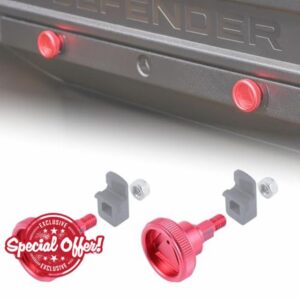 Warning Triangle Hatch Knobs for Land Rover Defender L663 - Red