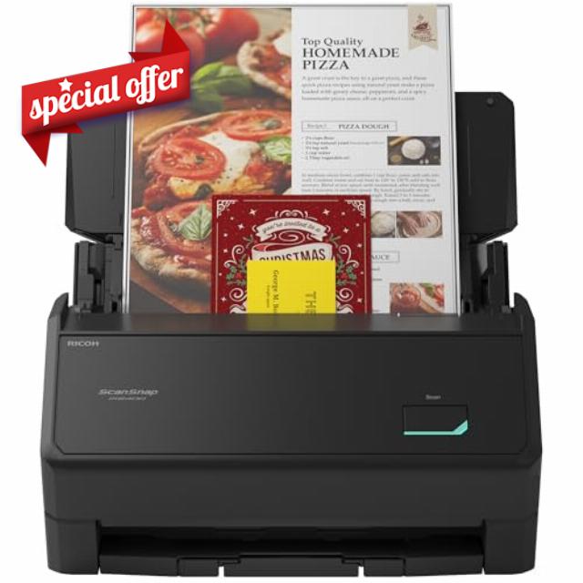 ScanSnap iX2400 (Black) A4 Scanner - Ultra-Fast 45ppm Duplex Scanning