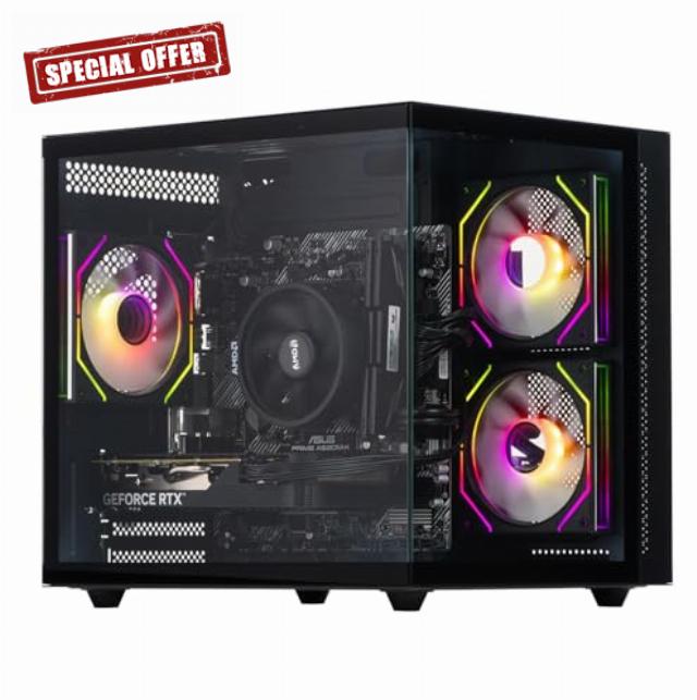 Veno Scorp Gaming PC - Intel Core i5 2nd Gen Nvidia Geforce GTX 750 4GB Graphics Card - 16GB DDR3 Ram - 120GB SSD - 500GB HDD - Wi - Fi - Mini Nemesis ARGB Black