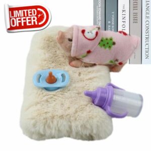 Full Body Silicone Reborn Piglet - Hand Painted Mini Animal Art Doll