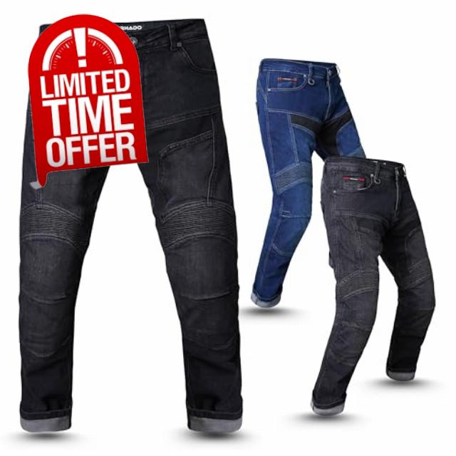 Tornado Durt Motorcycle Riding Jeans for Men | AA Rated CE Level 2 Armoured (Knee & Hip) | Reinforced Denim Biker Pants | Adjustable