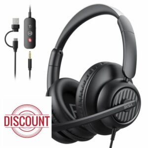 EKSA H8 USB Headset with Microphone for PC Laptop
