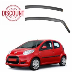 ISPEED Wind Deflectors for CITROEN C1 MK1 2005-2014 5 Door Hatchback 2pc Set - Keep Your Car Ventilated In Rain - Reduce Wind Turbulence - Tinted In-Channel Type *Does Not Fit 3 Door C1*