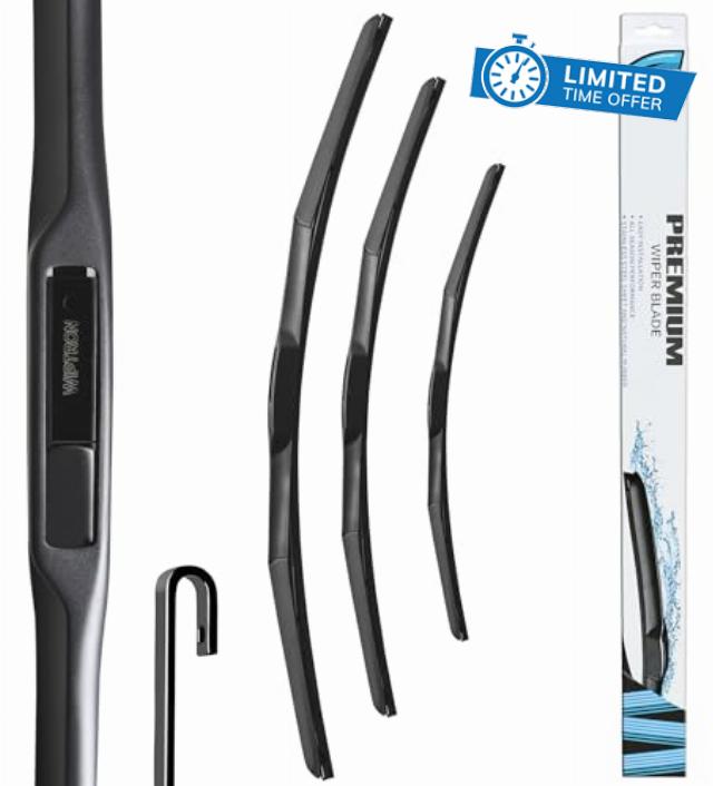 Premium Wiper Blade Set fits: HONDA CIVIC MK 10 Hatchback (2017 Onwards) Durable