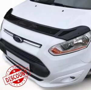 TO FIT FORD TRANSIT CONNECT GLOSS BLACK BONNET WIND STONE DEFLECTOR PROTECTOR NOT BONNET BRA 2014-2018
