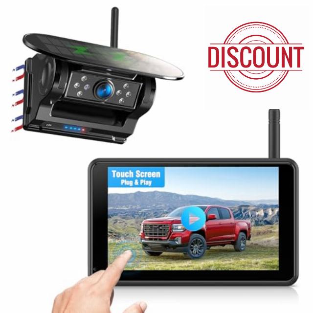 Solar Powered Wireless Reversing Camera Kit 5" 1080P Monitor