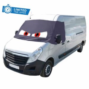 UK Custom Covers Compatible With Renault Master Screen Wrap With Eyes (2010 On) Front Windscreen Cove