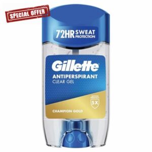 Gillette Gold Champion Antiperspirant Clear Gel Stick for Men