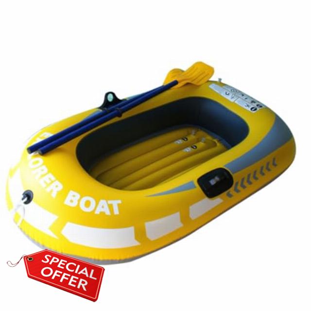 Kayak - PVC Foldable Inflatable Boat With Pump and Double Valves for Kids and Adults - Floating Boat Relaxing for Lake River Beach Travel Fishing Drifting Diving Summer Pool Party