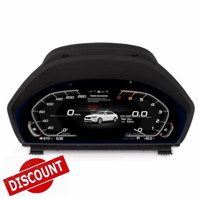 12.3 Inch HD LCD Display Dashboard Player for BMW 3 Series F30 F31 F34 4 Series F32 F33 F36 Digital Gauge Cluster Speedometer Replacement Instrument Panel 4 Core 7UI Steering Wheel Control Plug & Play
