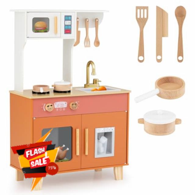 COSTWAY Kids Wooden Kitchen