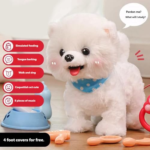 Interactive Walking Plush Robots Dog Toys with Touch Sensing