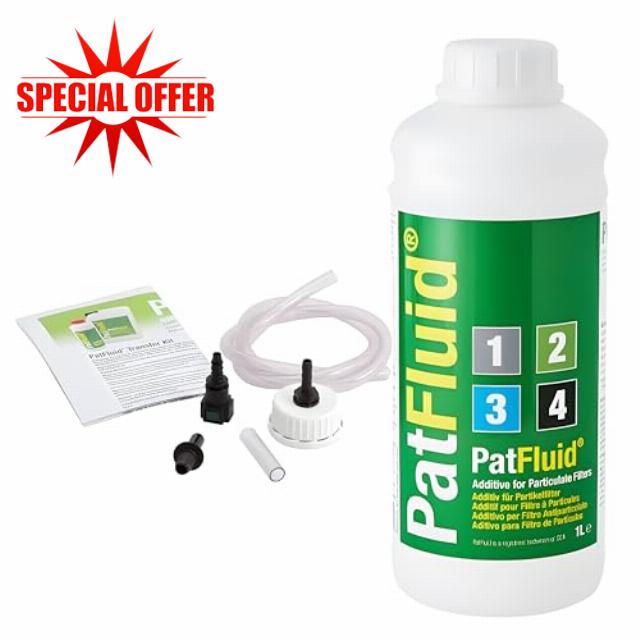 PAT Fluid Diesel DPF Additive 1 Litre + Transfer Kit for Particulate Filte