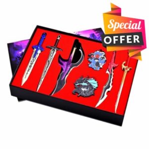 Solo Levels Collection 7pcs Set - Weapon Model Key Chain - Anime Figure Pendant Keyring Cosplay Accessories