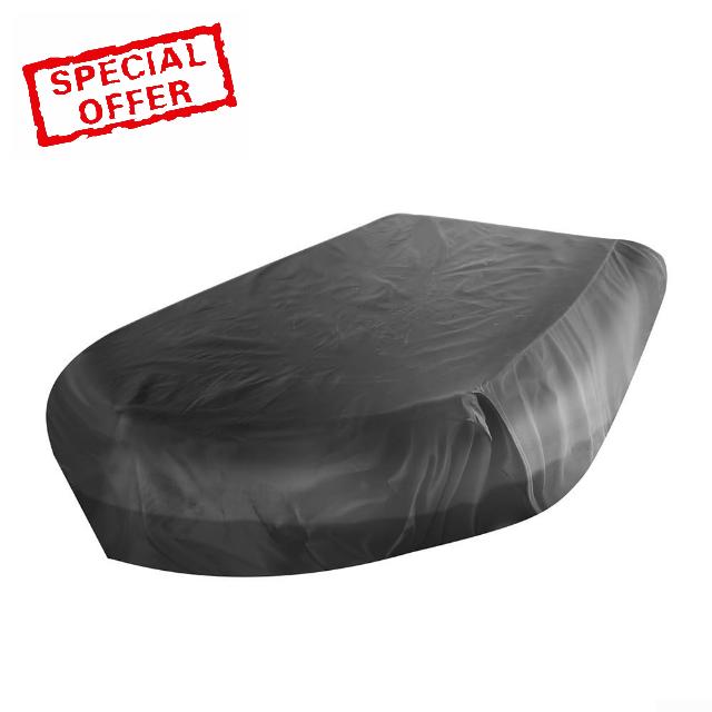 Inflatable Boat Cover Waterproof 210D Oxford Cloth Marine Vessel Protection with Drawstring Closure UV Resistant Heavy Duty Outdoor Storage Cover for Dinghies RIBs Kayaks(420 * 210 * 46cm)
