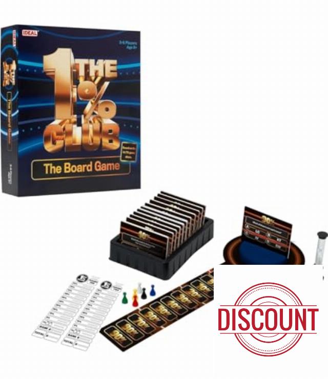 New|| The 1% Club Board Game - Family Quiz Board Game for Adults and Kids - Logic and Reasoning Party Game for 3 to 6 Players Ages 8 Plus Based on The Hit TV Show||