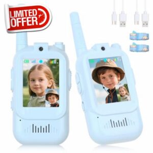 Kids Toys Mini Video Walkie Talkies for Kids 2 Pack，for 3 4 5 6 7 8 Years Old Boys and Girls