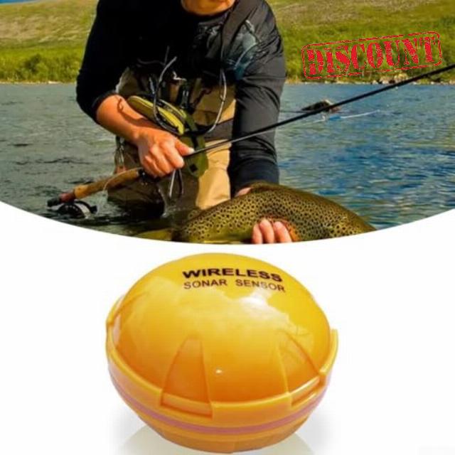 Wireless Fish Finder for Sonar Detector - Portable Fishing Device with 36m/120ft Depth Range
