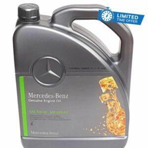 Mercedes-Benz Genuine SAE 5W30 Engine Oil 5L Fully Synthetic Low Ash LoAsh Specification MB 229.52 GB