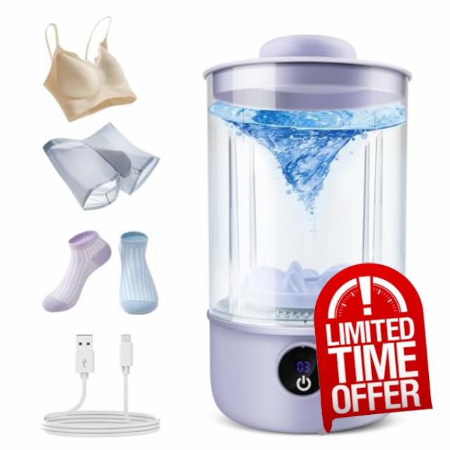 Underwear Washing Machine | Rechargeable 1L Portable Mini Washer | Deep Cleaning of Socks