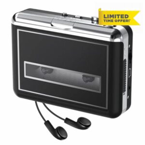 Portable Cassette Player Converter- Compact Cassette Tape Player Recorder