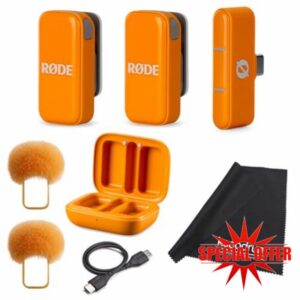 Rode Wireless Micro Wireless Microphone System USB-C for Smartphones Orange with Keepdrum Microfibre Cloth