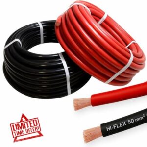 MKGT Hi-Flex 50mm² 345 Amp 0 AWG Automotive Starter/Inverter/Welding/Battery PVC Cable Wire (Red