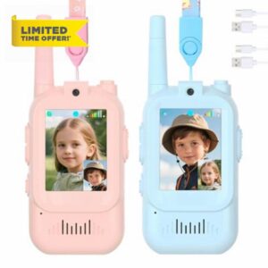 Kids Toys Mini Video Walkie Talkies for Kids 2 Pack，for 3 4 5 6 7 8 Years Old Boys and Girls